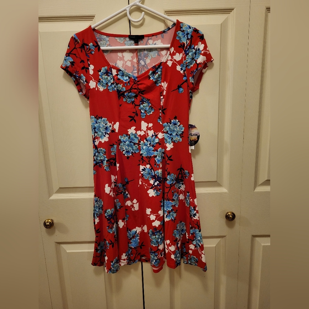Floral jersey dress